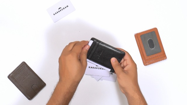 Amazon.com: KARAKORAM LEATHER Handcrafted Front Pocket Credit Card